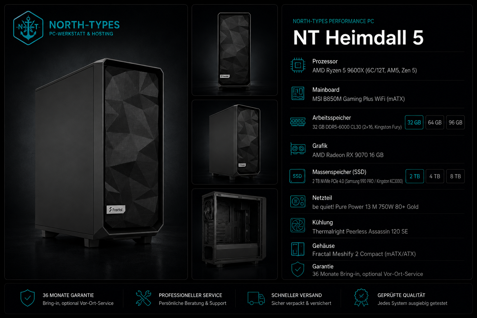 NT Heimdall 5 – Ohne Betriebssystem, 96 GB, 8 TB