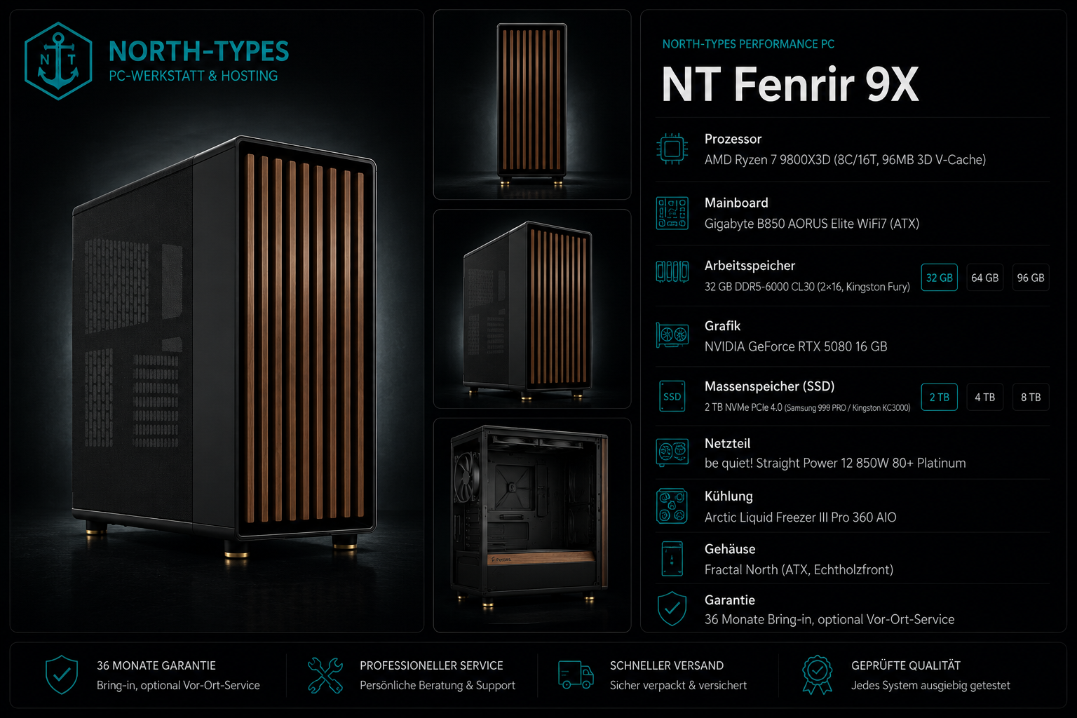 NT Fenrir 9X – Windows 11 Home, 96 GB, 8 TB