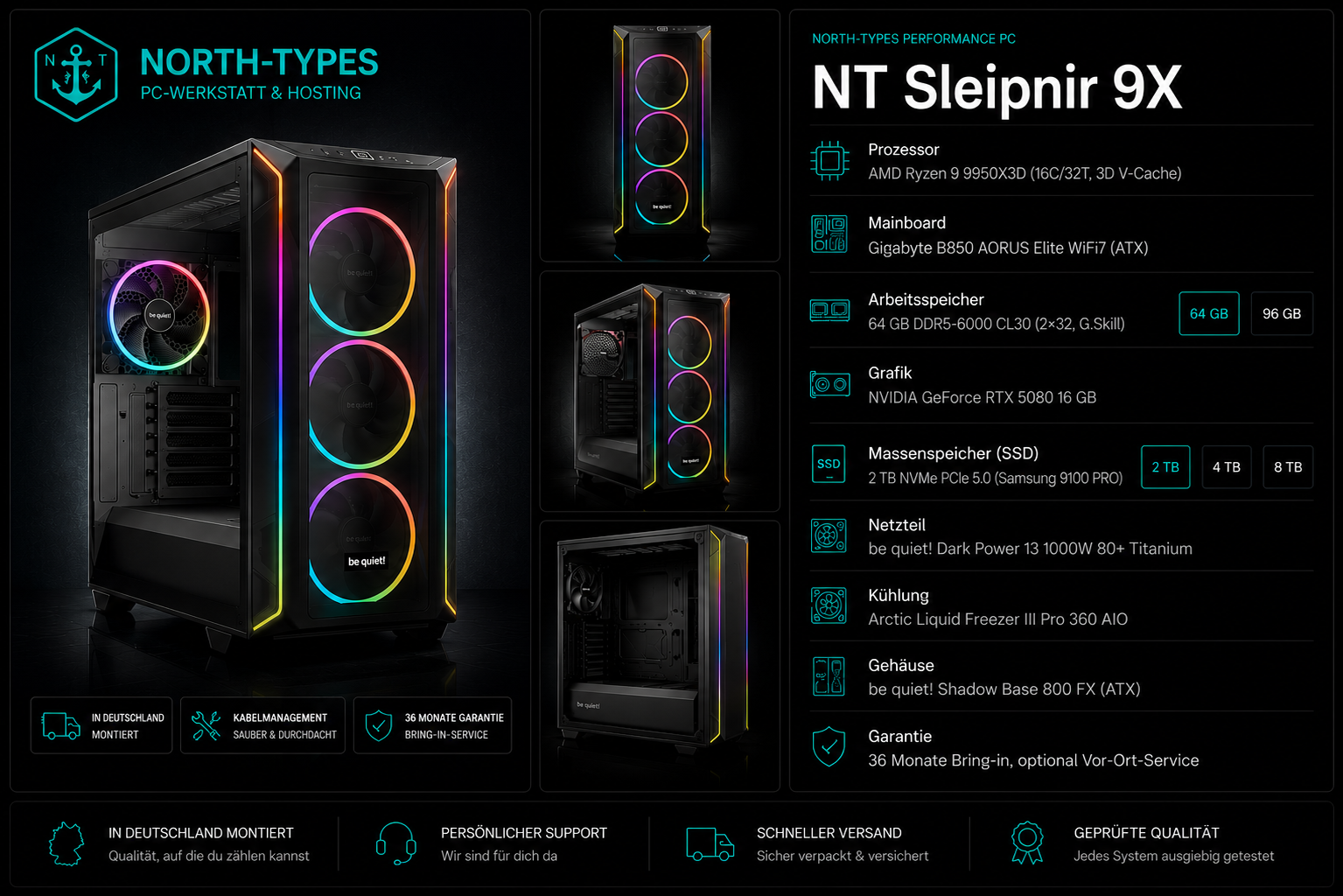 NT Sleipnir 9X – Windows 11 Home, 96 GB, 4 TB