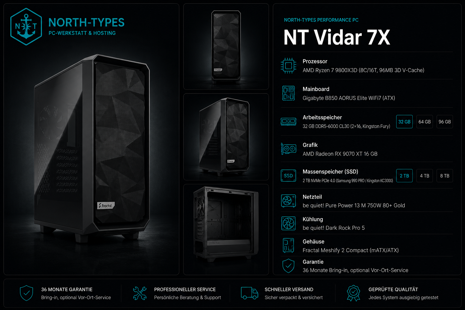 NT Vidar 7X – Windows 11 Home, 32 GB, 8 TB
