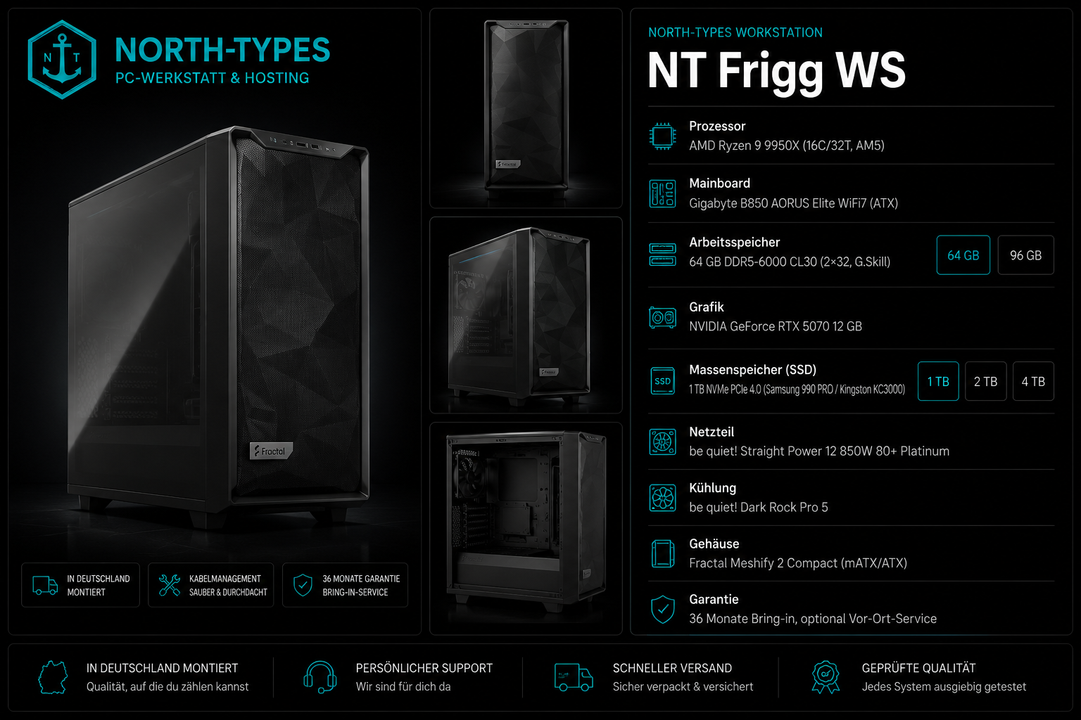 NT Frigg WS – Windows 11 Pro, 64 GB, 4 TB