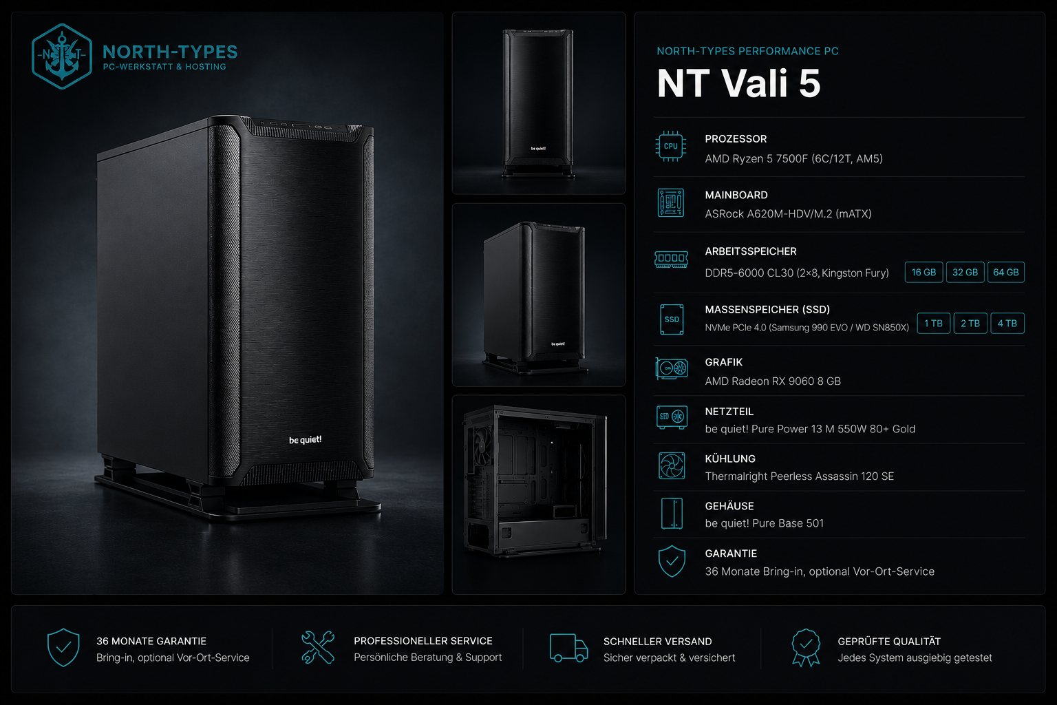 NT Vali 5 – Ohne Betriebssystem, 64 GB, 1 TB